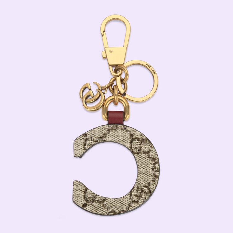 727629.AABIK.8684.002.100.0000.Light Leather letter keychain
